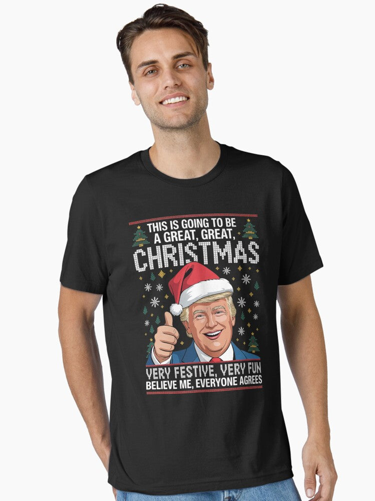 Funny Trump Ugly Christmas Sweater copy Essential T-Shirt