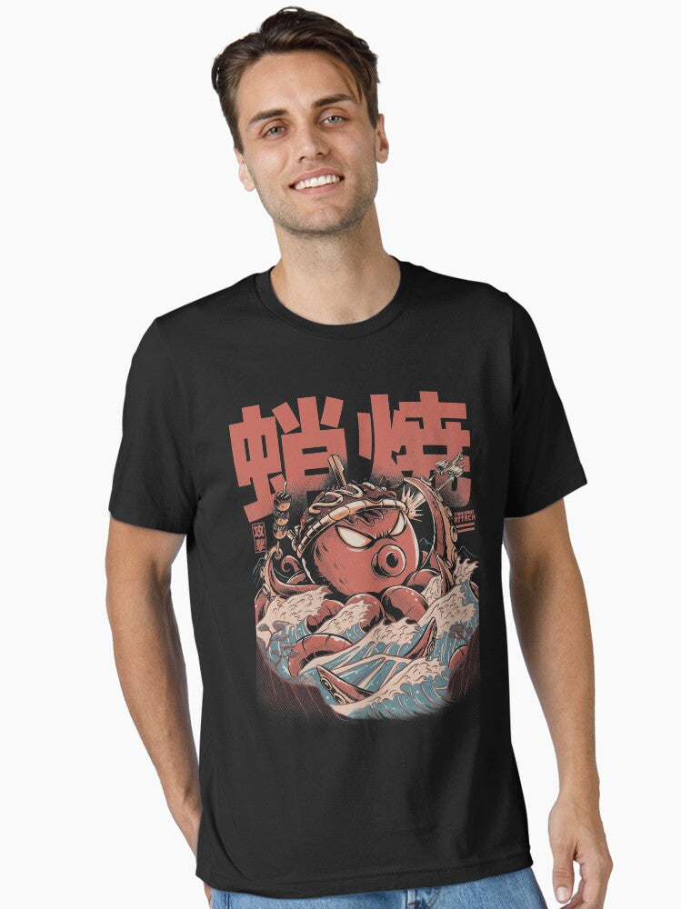Takoyaki Attack Black Version Essential T Shirt T Shirt Aesthetic Fit Daily Comfort Wear