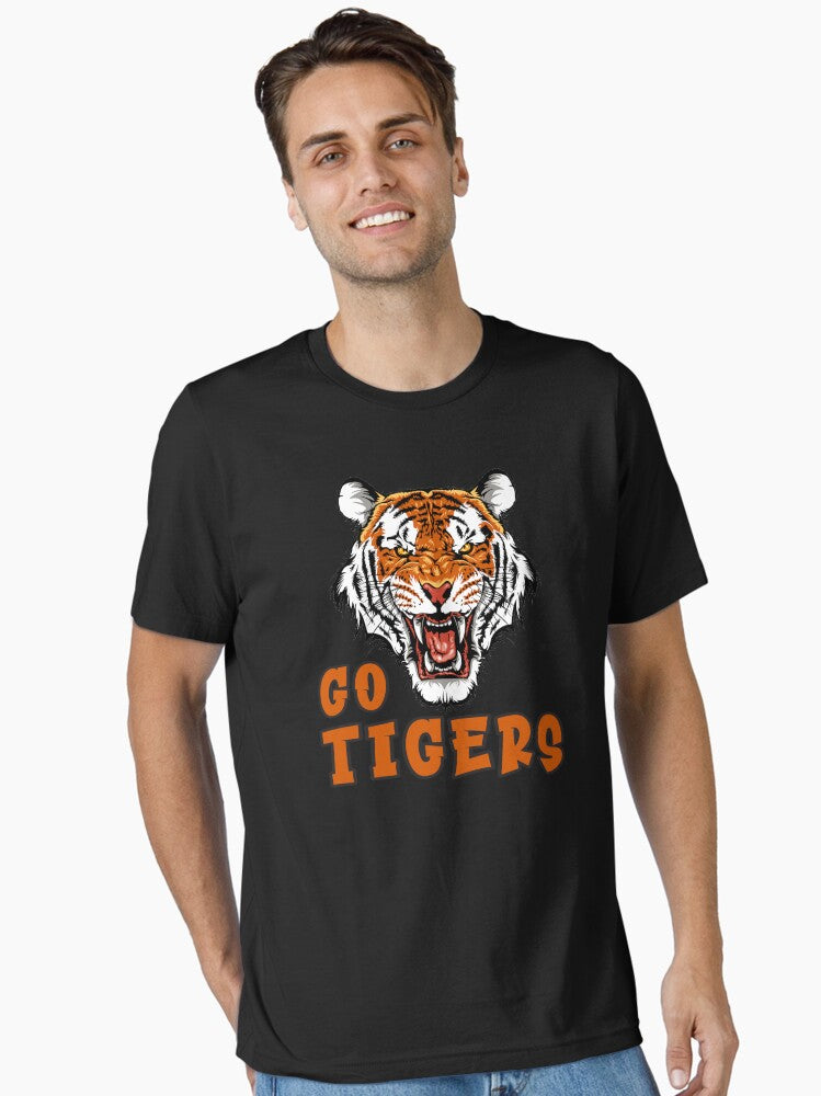 Go Tigers Tiger School mascot Essential T Shirt T Shirt Comfort Fit Hot Right Now