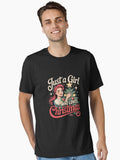 Just A Girl Who Loves Christmas Comfort Colors Adult Heavyweight Essential T-Shirt
