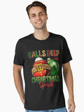 Balls Deep In Christmas Spirit Red Ornament Santa Belt Leopard Pattern Art Essential T-Shirt