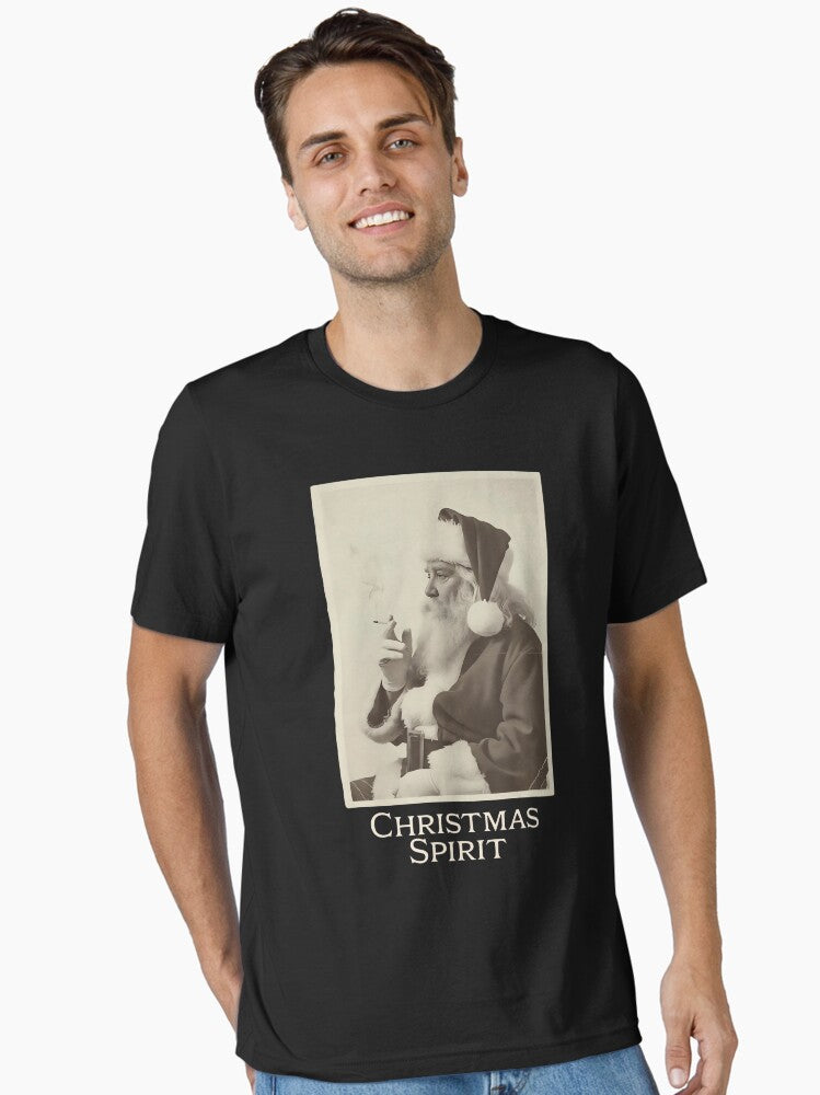 Smoking Santa Claus Christmas Spirit Women Men Essential T-Shirt