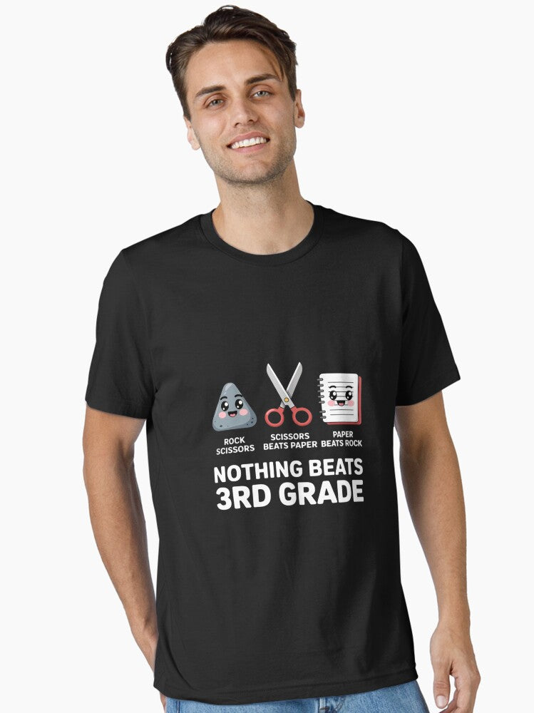 Nothing Beats 3rd Grade Funny Back To School Kids Teachers Essential T-shirt | Trendy Graphic Tee | Casual Unisex T-shirt