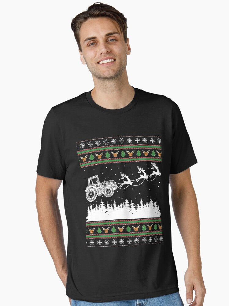 Tractor Farming Chistmas Essential T-Shirt