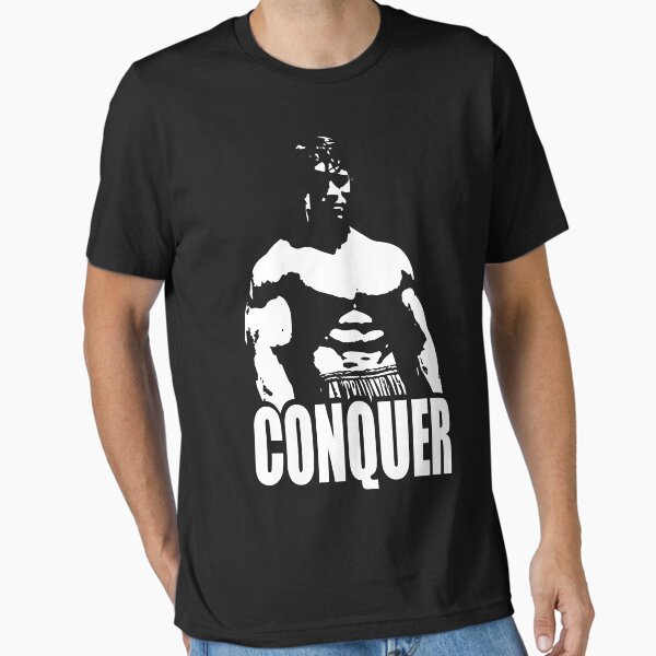 CONQUER (Arnold Standing) Essential T-Shirt for Sale by ilovearnie