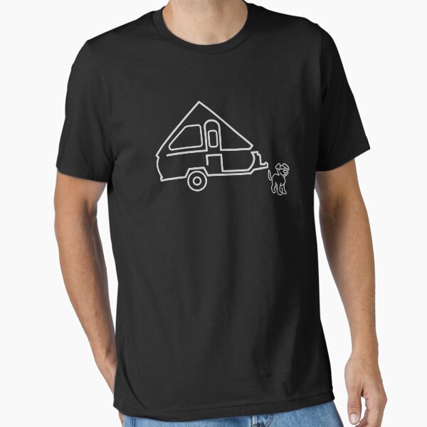 Dog Aliner A Frame Travel Trailer Happy Camper Dog Essential T-Shirt for Sale by BennetJaco