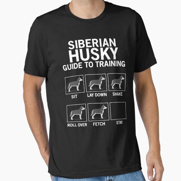 Siberian husky guide to training Essential T-Shirt for Sale by zcecmza