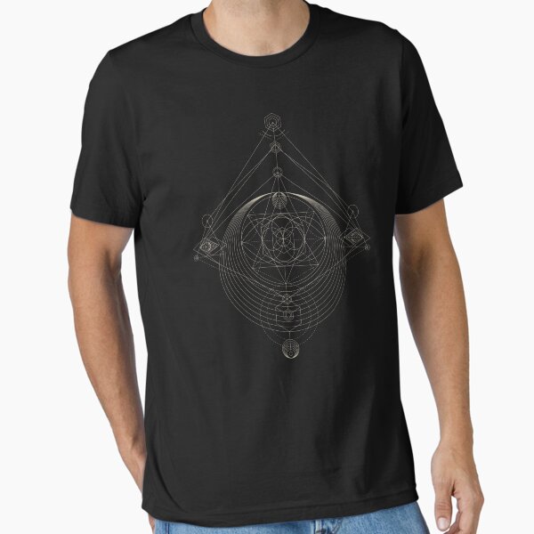 Gold Abstract Sacred Geometry Figure Grafic Pattern Illustration Gifts Essential T-Shirt for Sale by MagicBoutique