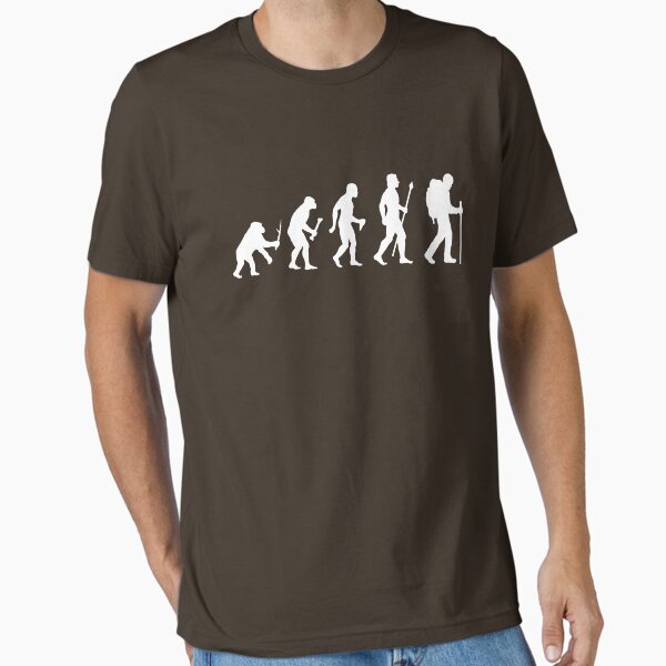 Evolution Of Man and Hiking Essential T-Shirt for Sale by BeyondEvolved