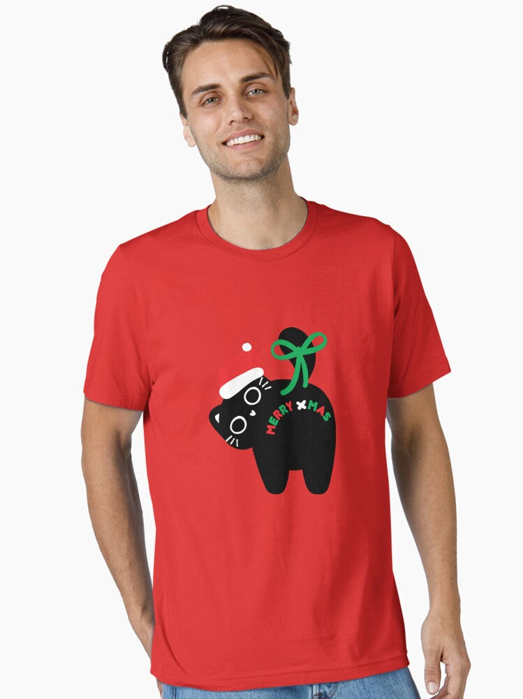 Funny Christmas Cat – Great Holiday Gifts for Cat Lovers - Funny Merry Xmas Cat Essential T-Shirt