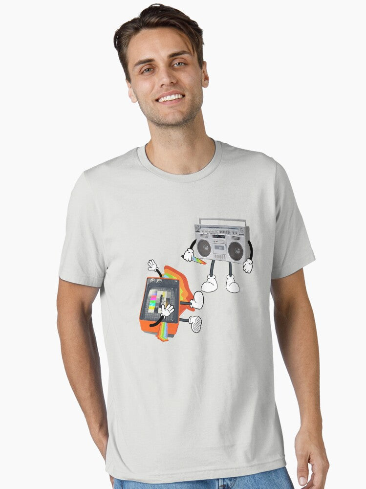 Funny Boombox Killed Television For Retro Music Lovers And Vintage Musicians Essential T-shirt | Trendy Graphic Tee | Casual Unisex T-shirt