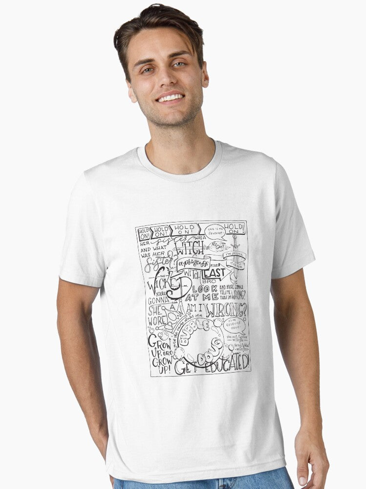 Transparent Wicked Witch of the East Bro Hand Lettered Essential T-Shirt T-Shirt | High-Quality Print | Perfect For Daily Wear