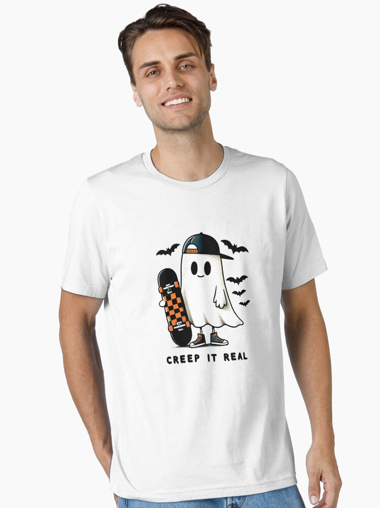 Creep It Real - Cool Ghost Skateboarder Essential T-Shirt