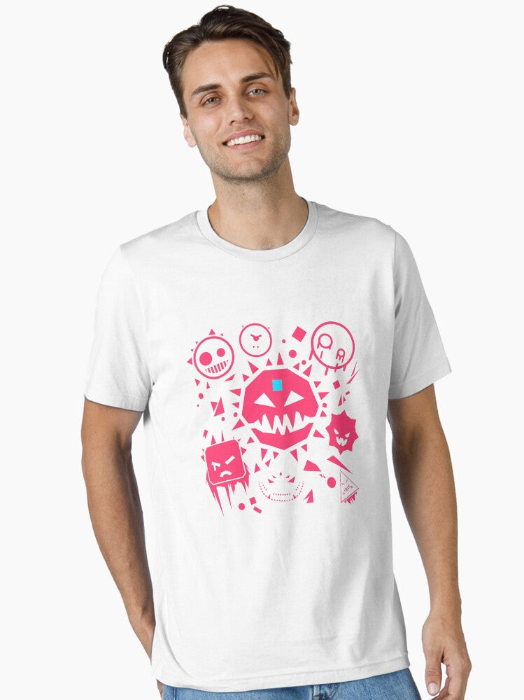 Just Shapes And Beats Pink And White Essential T-shirt | Trendy Graphic Tee | Casual Unisex T-shirt