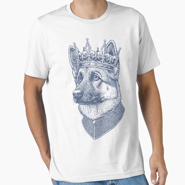 King German Shepard Vintage Royal Crowned Dog GSD  Essential T-Shirt for Sale by CutenessKlub