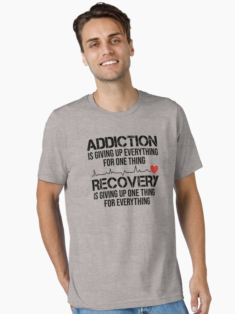 Addiction VS Recovery AA NA Heartbeat for a Clean Sober Life