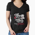 Wine and Westie Funny gift Fitted V-Neck T-Shirt for Sale by TeeDoozy