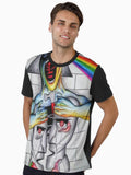 Unique Aesthetic, Special Art Work, Rainbow Flower Graphic T-Shirt