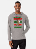 Ugly Christmas Sweater Rudolph Lightweight Hoodie | Premium Unisex T-Shirt, Trending Graphic Tee