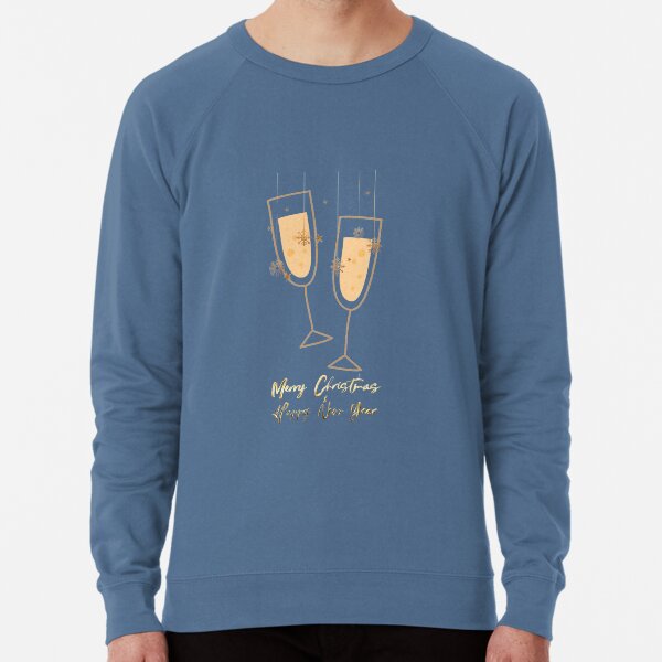 "merry chrismas happy new year" Lightweight Sweatshirt for Sale by elhainouni