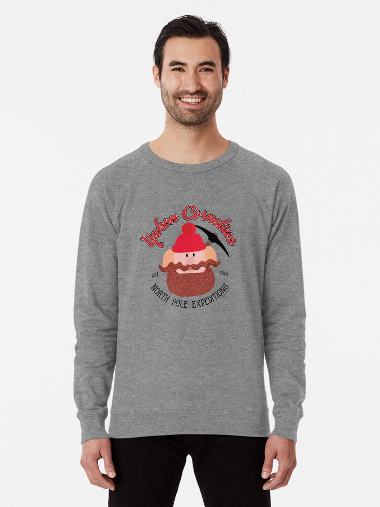 Yukon Cornelius, North Pole Expeditions, Classic Christmas © GraphicLoveShop Lightweight Sweatshirt | Premium Unisex T-Shirt, Trending Graphic Tee