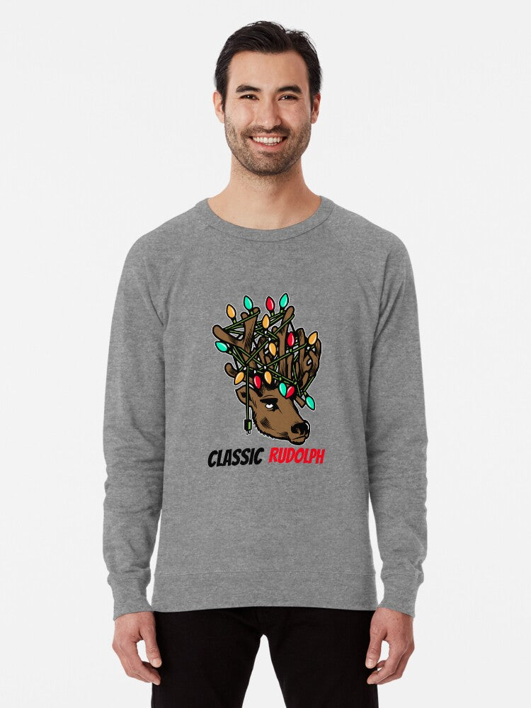 The Classic Rudolph Christmas Holiday Lightweight Sweatshirt | Premium Unisex T-Shirt, Trending Graphic Tee