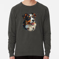 "Border, Chrismas season doggo" Lightweight Sweatshirt for Sale by Rubia-M