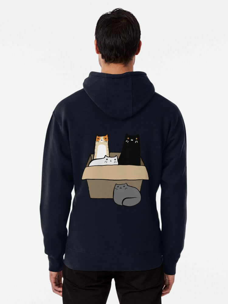 Cats in a Box Pullover Hoodie retro vibes, daily wear favorite