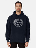 Antique Woods Hole Oceanographic Institution Marine Biology Library Book Stamp Pullover Hoodie | Cozy Graphic Hoodie | Unisex Pullover