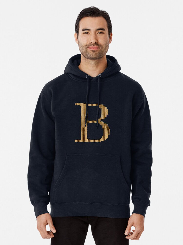 Weasley Sweater Letter B Pullover Hoodie casual everyday wear, unisex fit