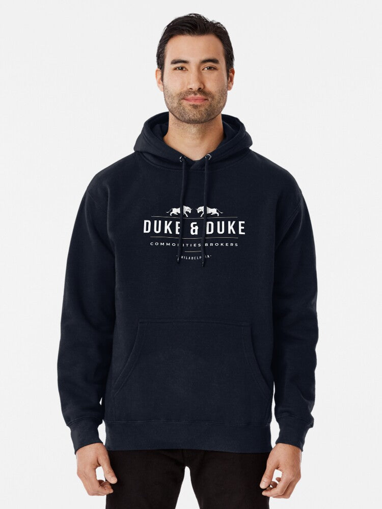 Duke & Duke - Commodities Brokers - modern vintage logo Pullover Hoodie graphic streetwear, gift for fans