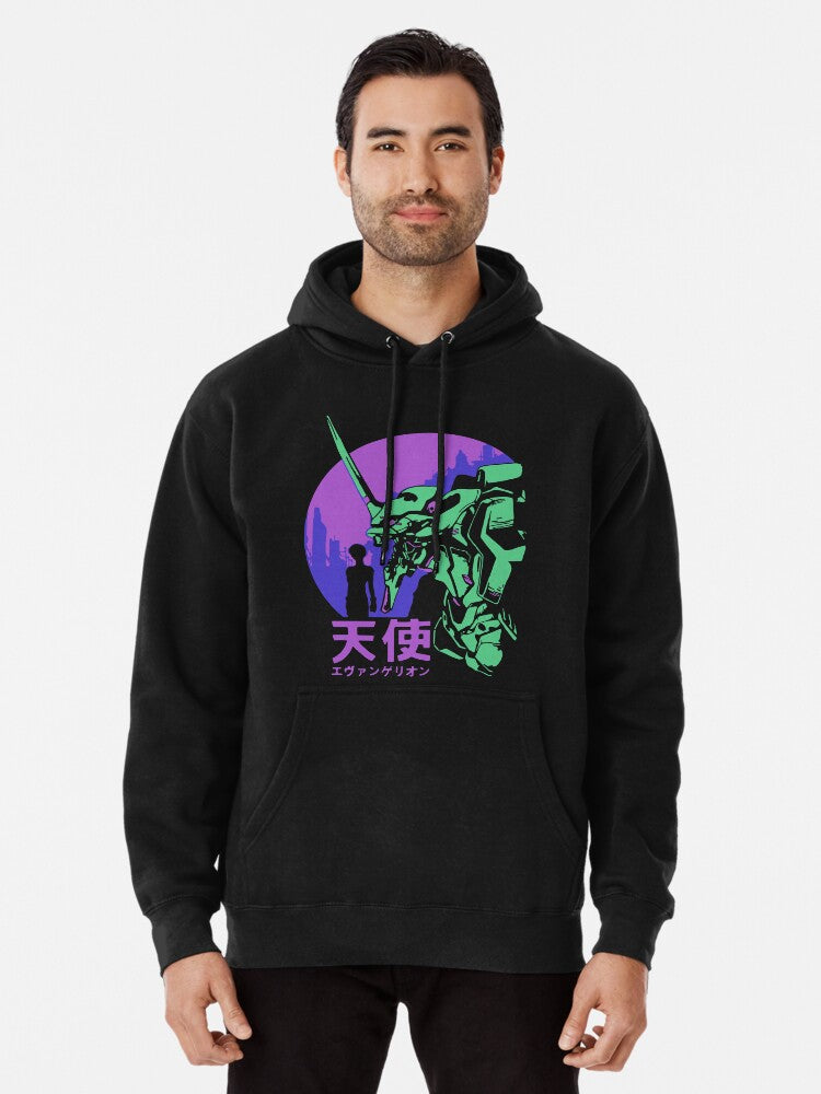 Neon Genesis Evangelion Retro Vintage Pullover Hoodie anime fan merch, gift for fans