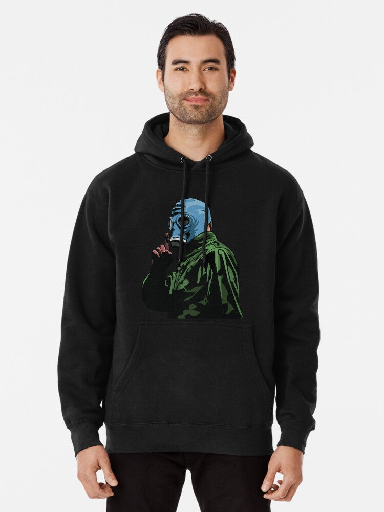 Dead Man's Shoes Comic Style Illustration Pullover Hoodie graphic streetwear, daily wear favorite