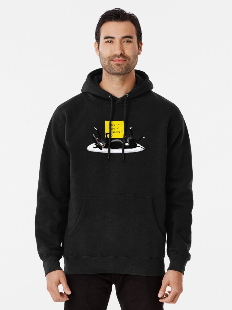 Snoozin' Pullover Hoodie anime fan merch, perfect for layering