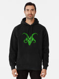 Green King Horned Rat Pullover Hoodie graphic streetwear, TikTok trending look