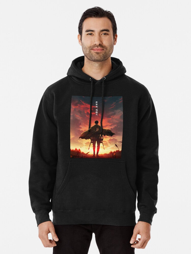 SNK - Cruel World - Anime print Pullover Hoodie anime fan merch, gift for fans