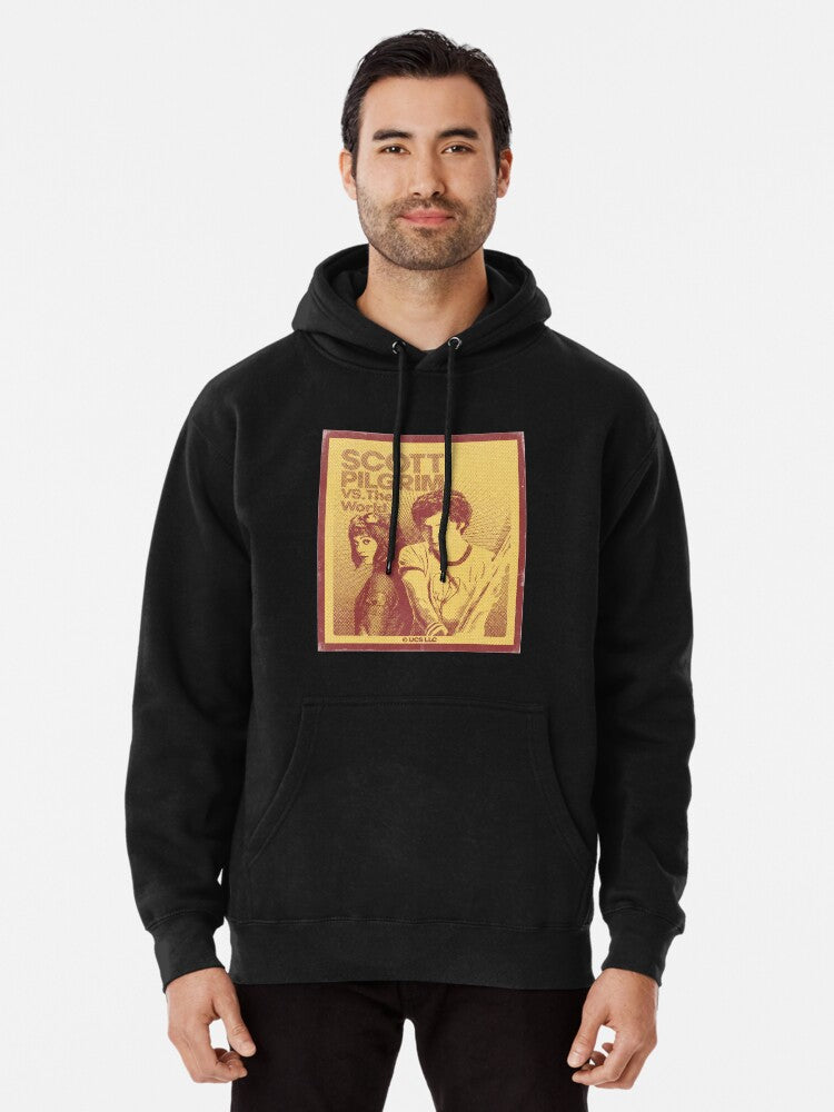 Scott Pilgrim and Ramona Flowers vintage poster Pullover Hoodie cozy fleece, great gift idea