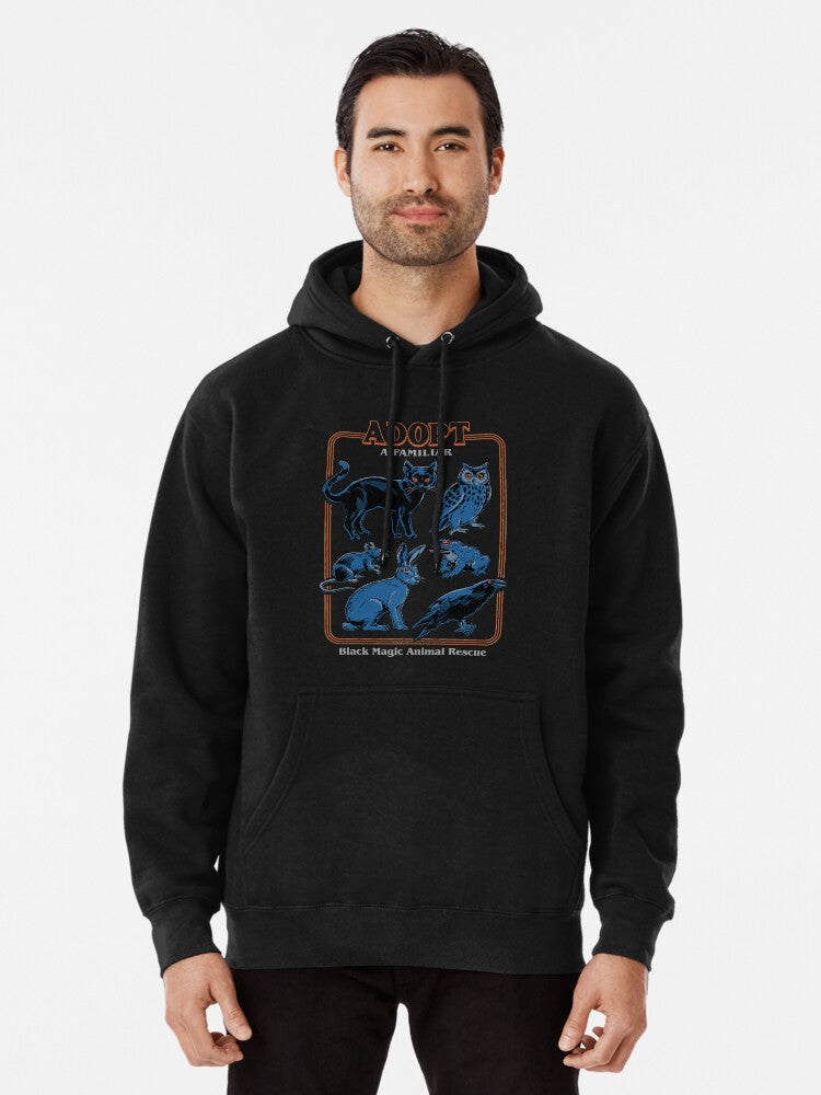 Adopt A Familiar Pullover Hoodie | Cozy Graphic Hoodie | Unisex Pullover
