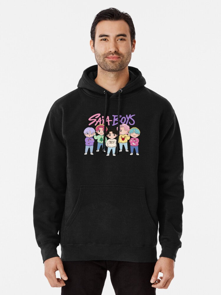Kpop Demon Hunters Saja Boys - Christmas Theme Pullover Hoodie | Cozy Graphic Hoodie | Unisex Pullover