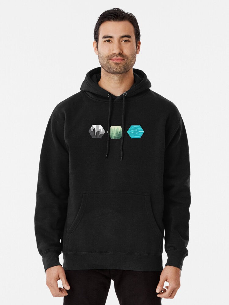 Terraforming Mars Resource Tiles Board Game Graphic - Tabletop Gaming Pullover Hoodie vintage style, cold weather e...