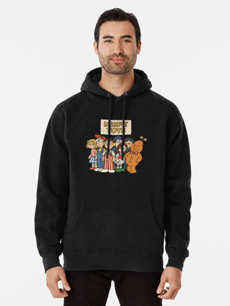 Misfit Toys Club Retro Raggy Style Characters Pullover Hoodie | Premium Unisex T-Shirt, Trending Graphic Tee