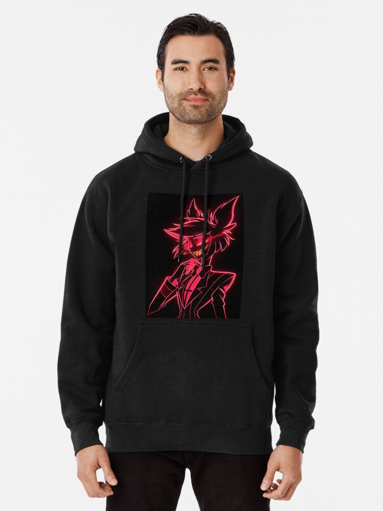 Neon Alastor Pullover Hoodie cozy fleece, daily wear favorite