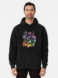 Dragon Fire Dark Rainbow Pullover Hoodie | Cozy Graphic Hoodie | Unisex Pullover
