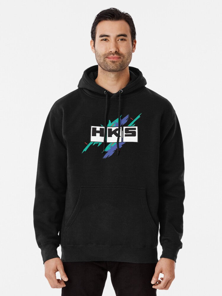 HKS Vintage Pullover Hoodie retro vibes, perfect for layering