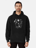 Death Rides A Black Cat Pullover Hoodie anime fan merch, perfect for layering
