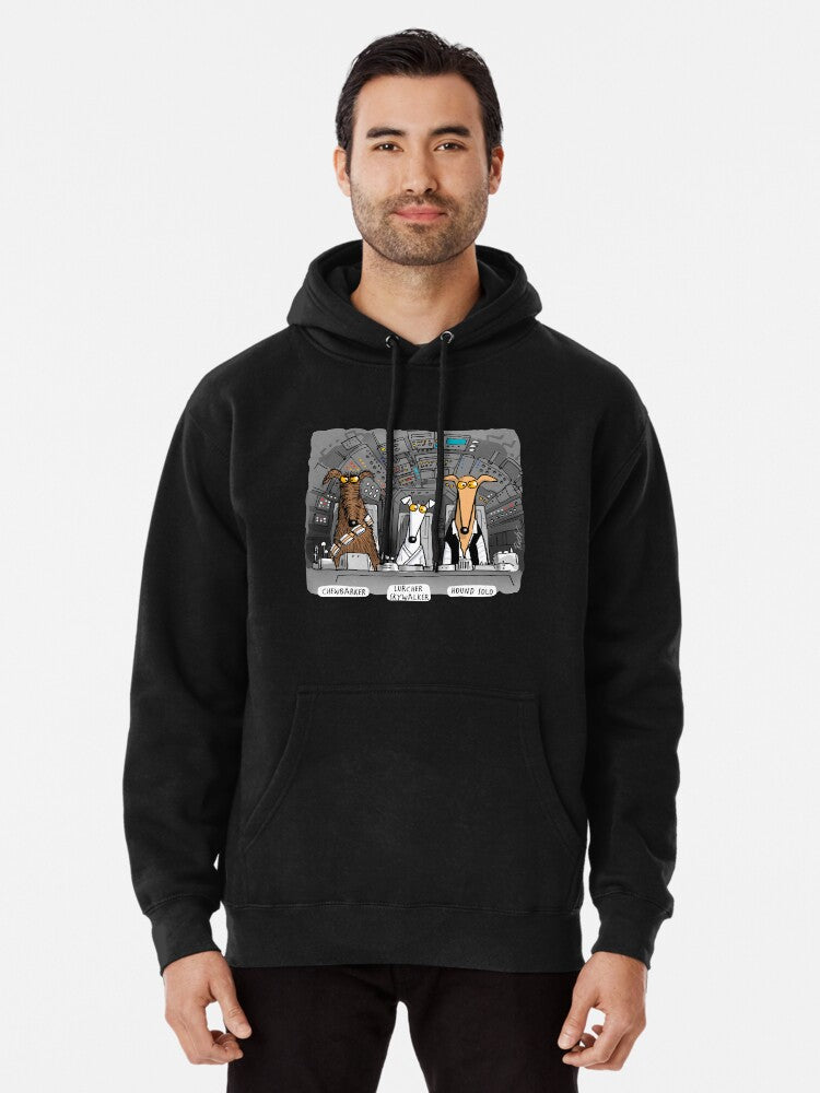 Hound Solo Tee Pullover Hoodie | Cozy Graphic Hoodie | Unisex Pullover