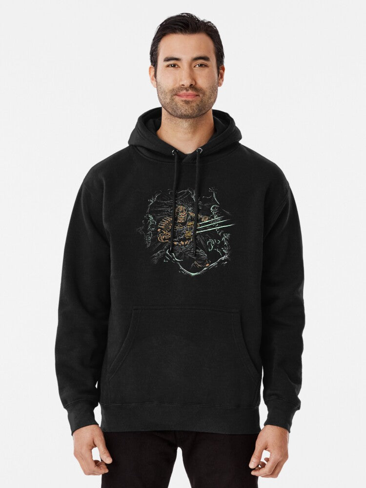 Necro Nightmare Pullover Hoodie retro vibes, perfect for layering