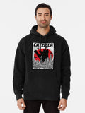 Catzilla Pullover Hoodie cozy fleece, perfect for layering