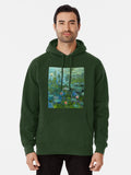 Water Lilies Or Nymphas Claude Monet Fine Art Pullover Hoodie | Cozy Graphic Hoodie | Unisex Pullover