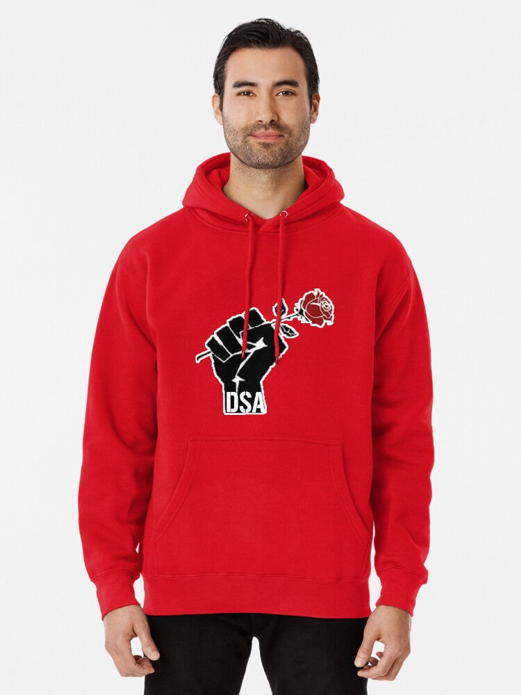 DSA with Clutched Rose Pullover Hoodie retro vibes, great gift idea